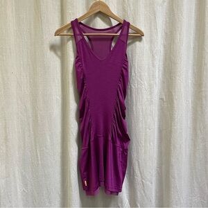 Lole Ruched Mesh Pink Dress size small